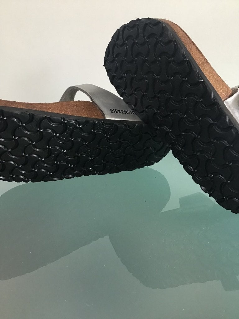 Birkenstock 38 | Gizeh zilveren slippers | Gratis verzenden, Slippers, Overige kleuren, Verzenden, Zo goed als nieuw