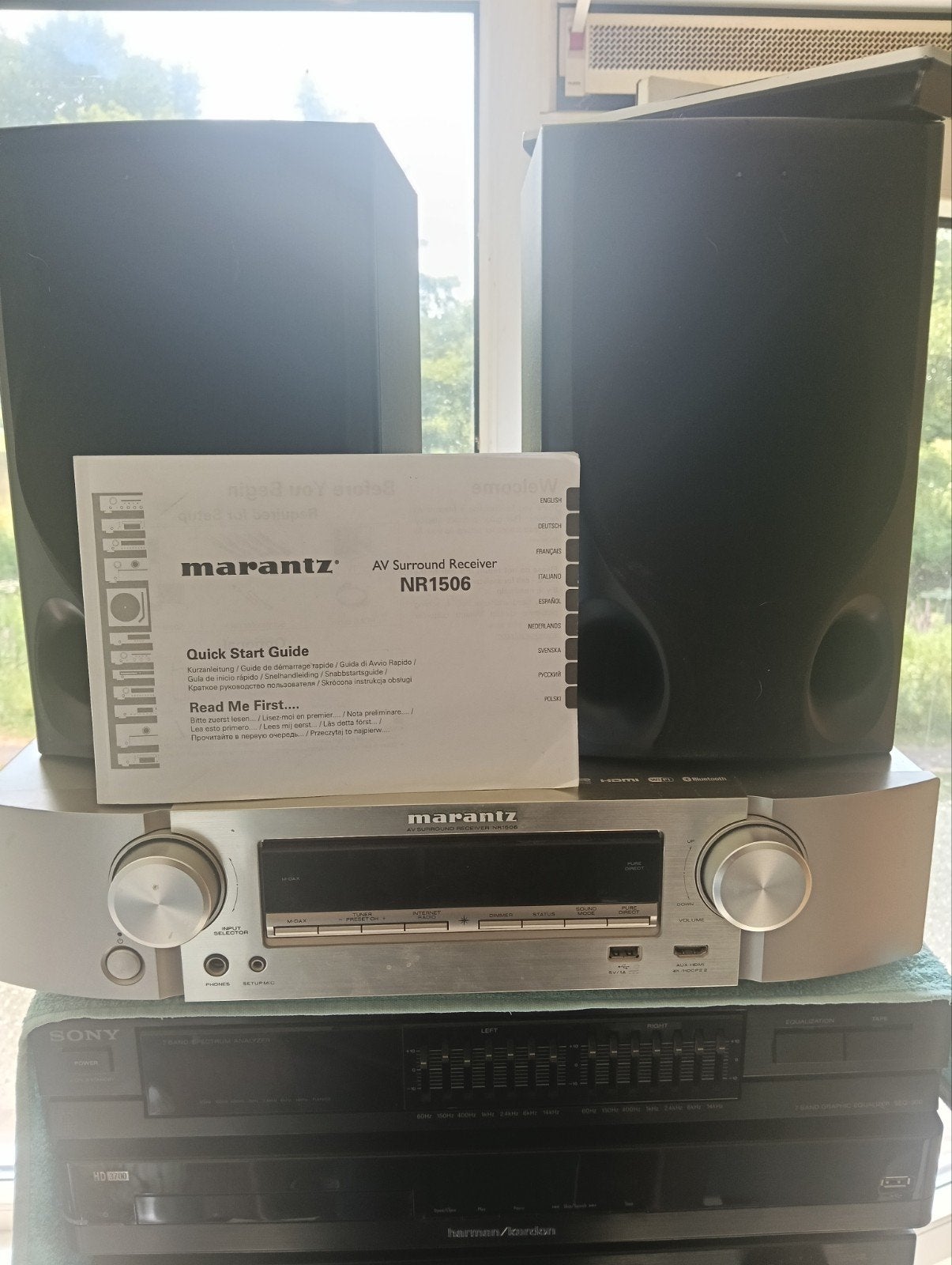 Marantz AV Surround Receiver NR1506 met speakers en kabel, Ophalen of Verzenden