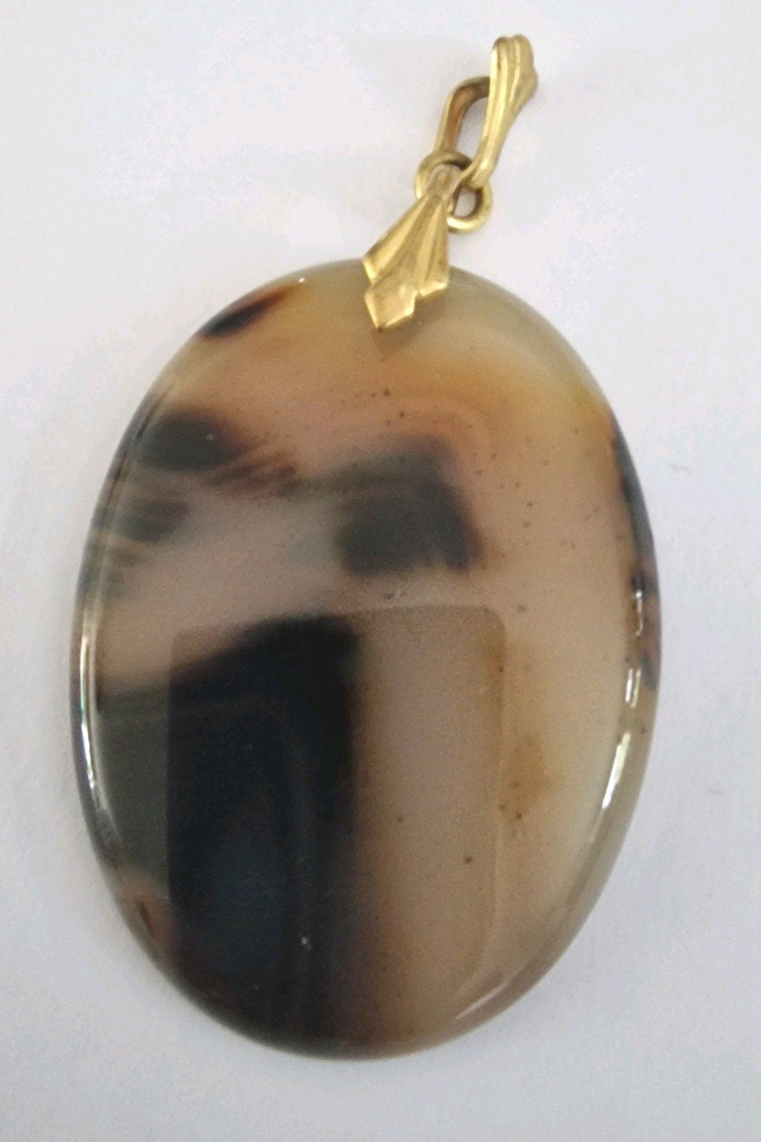 Vergulde edelsteen hanger., Sieraden, Tassen en Uiterlijk, Kettinghangers, Ophalen of Verzenden, Zo goed als nieuw, Goud, Goud