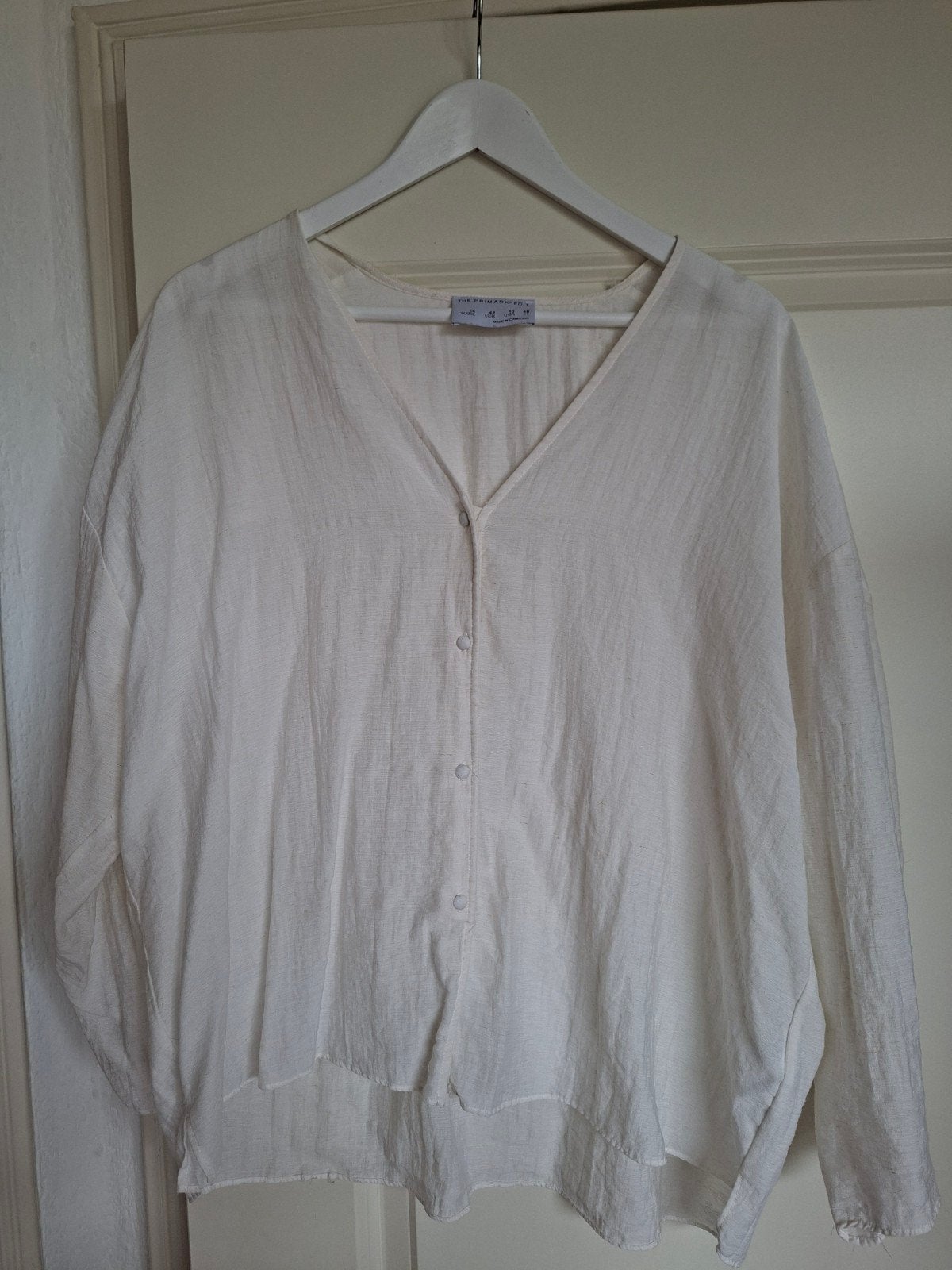 Witte blouse Primark Edit Maat 42, Wit, Maat 42/44 (L), Ophalen of Verzenden, Zo goed als nieuw