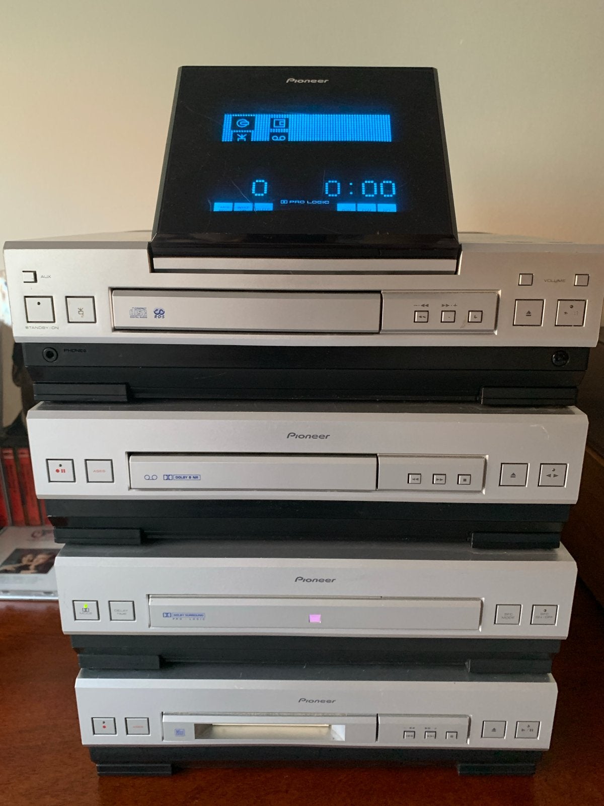 Zeldzame Pioneer Vintage ‘90’s Stereoset losse componenten, Gebruikt, Cassettedeck, Pioneer, Losse componenten