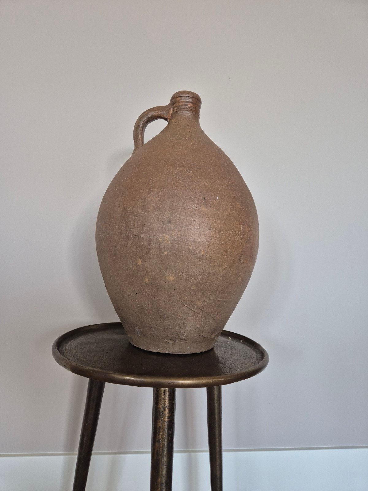 Olijfolie kruik olijf stenen kruik 45 cm oude kruik, Ophalen of Verzenden