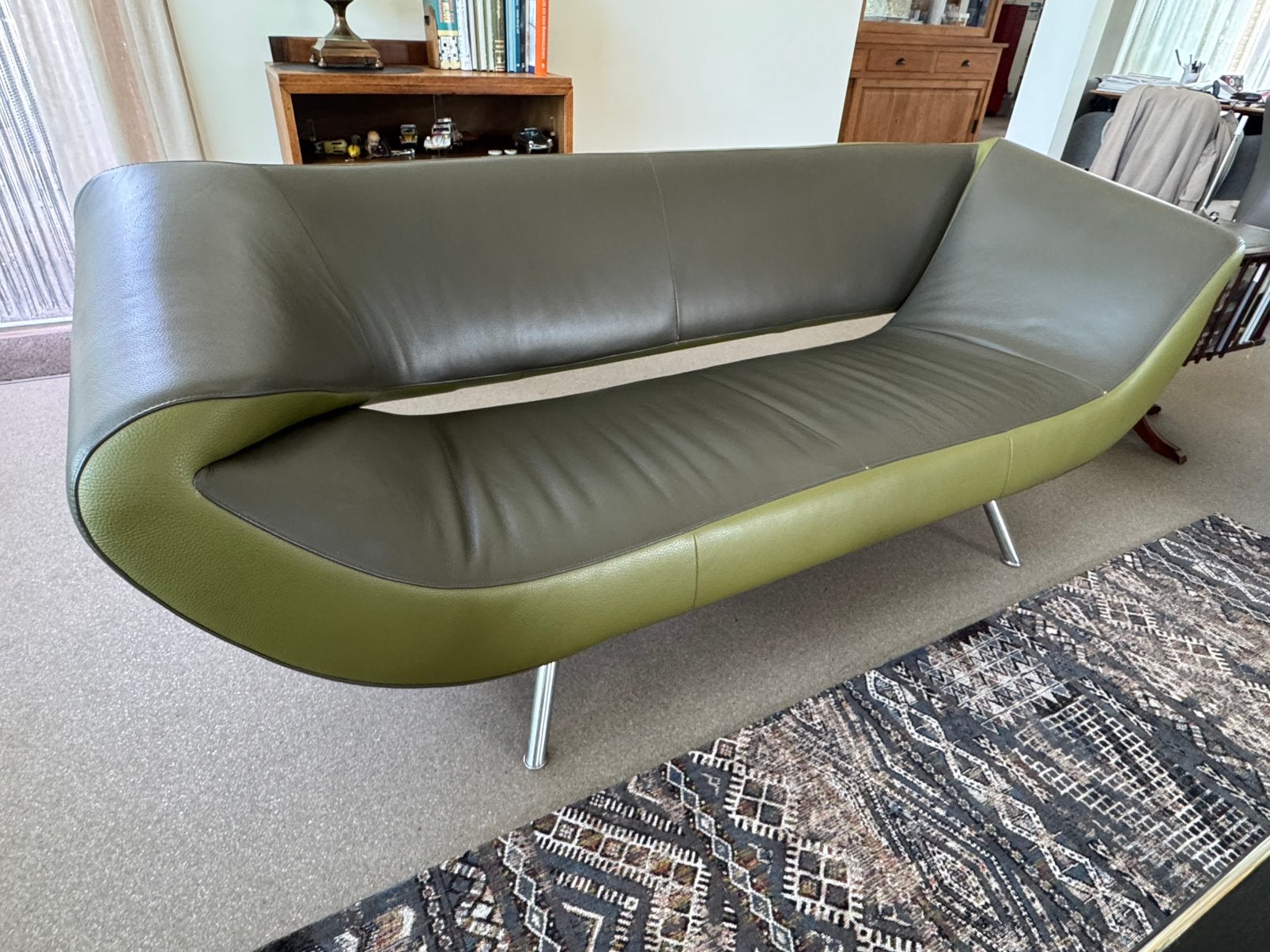 2 x Leolux Arabella 2,5 zits leer, Ophalen, Design klassieker, 150 tot 200 cm, Zo goed als nieuw