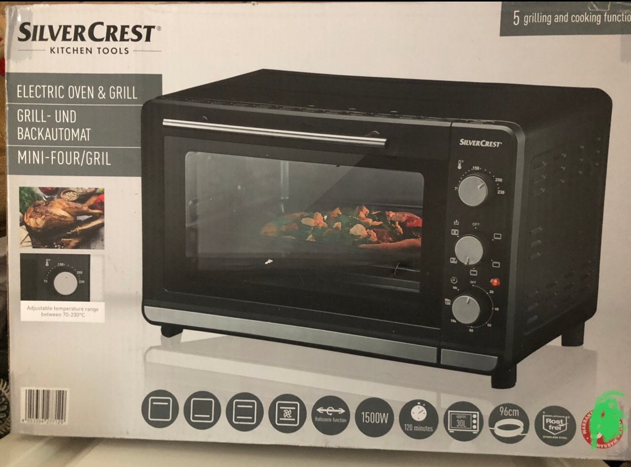 SilverCrest elektrische oven en grill - Nieuw in doos, Ophalen, Oven met grill, Vrijstaand, Silvercrest