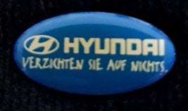 Hyundai- pin uit Duitsland- ovaal blauw, Verzenden, Nieuw, Transport, Speldje of Pin