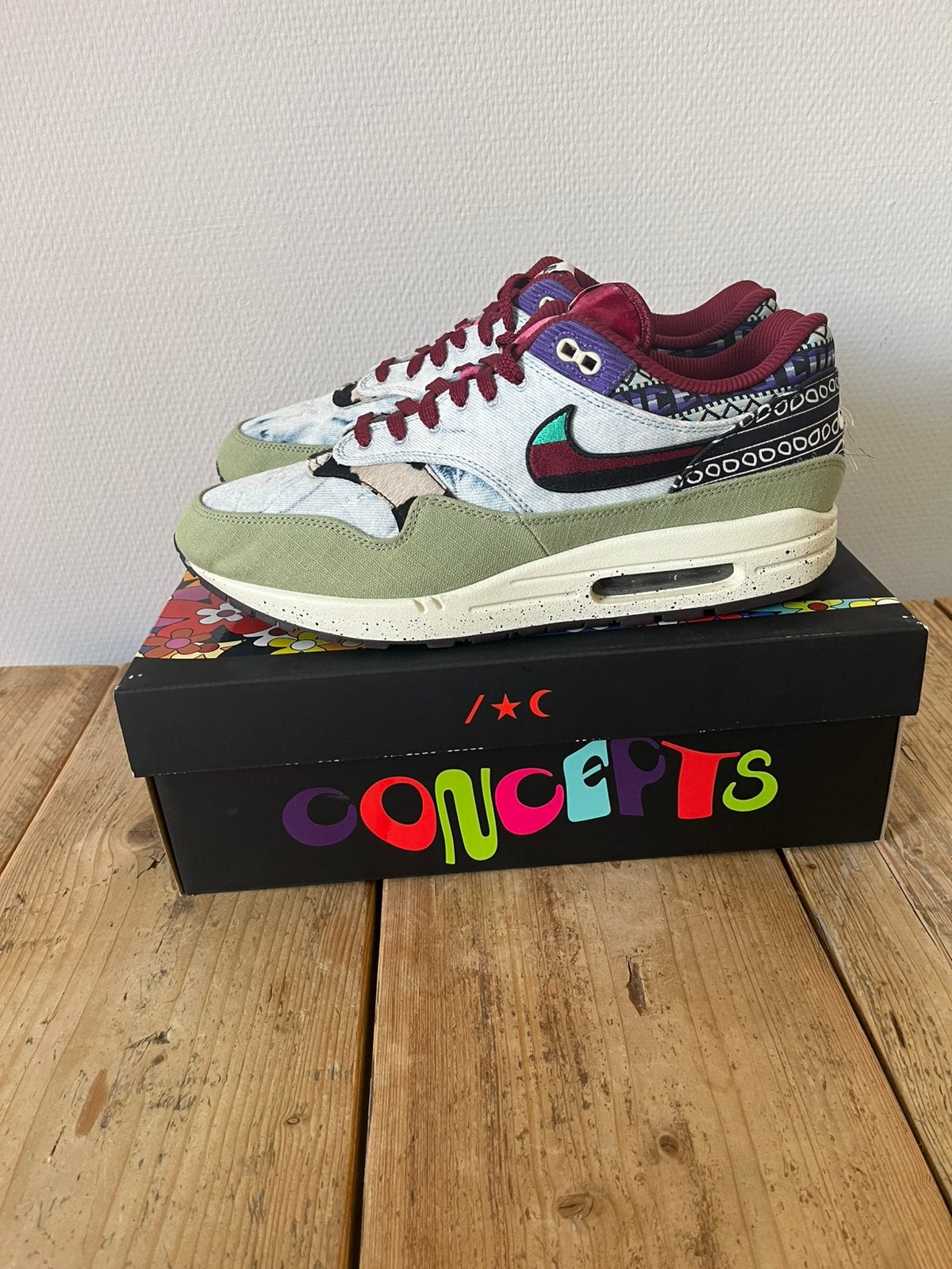 Nike Air Max 1 Concepts Mellow maat 46 perfecte staat, Kleding | Heren, Overige kleuren, Ophalen of Verzenden, Sneakers of Gympen