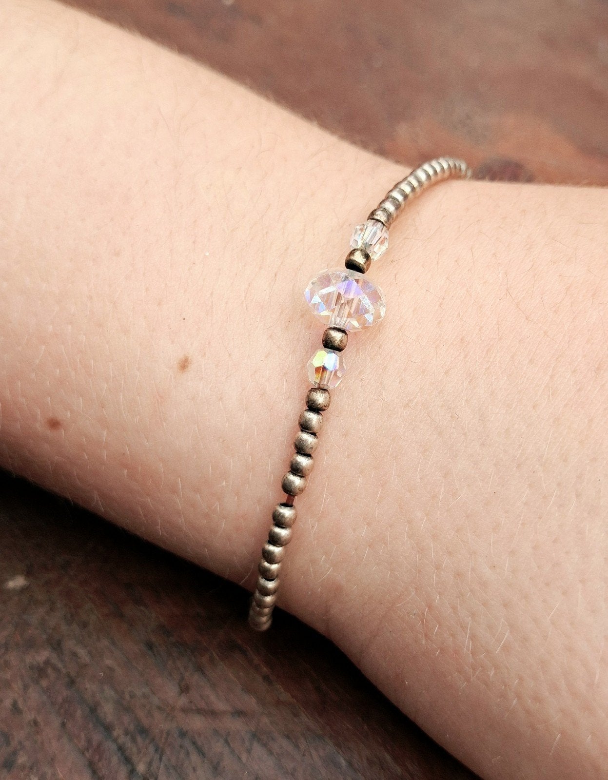 Elegante Kralenarmband met Swarovski Kristal, Ophalen of Verzenden, Overige materialen, Met bedels of kralen