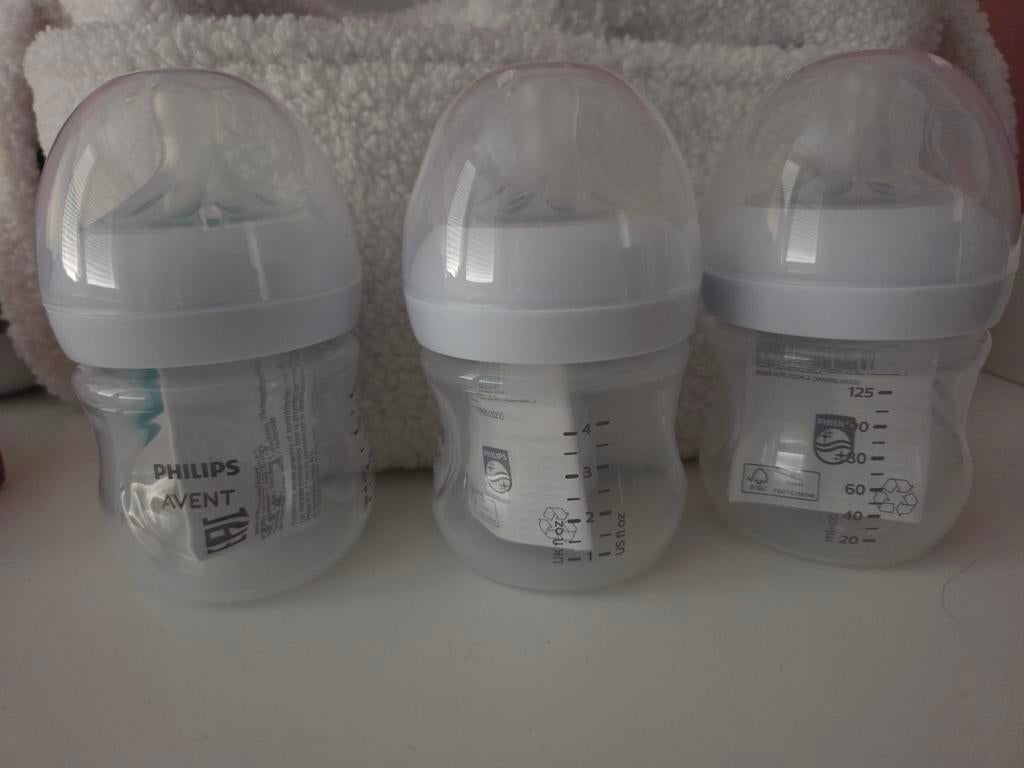 3x Philips Avent Babyfles 125ml, Speen Maat 2, Nieuw, Ophalen of Verzenden, Nieuw, Overige typen