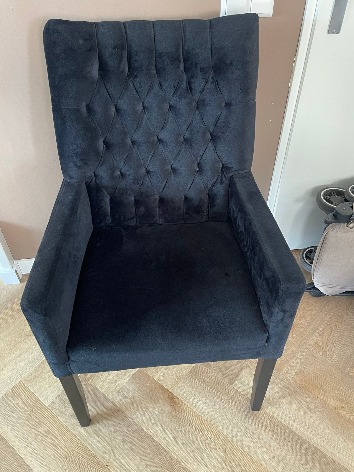 Zwarte eetkamerstoelen van Rofra Meubelen, Huis en Inrichting, Stoelen, Ophalen, Gebruikt, Zwart, Vier