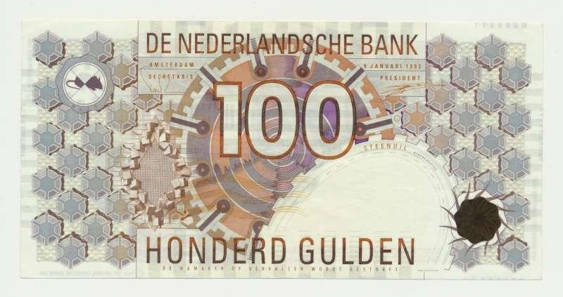 Nederland 100 Gulden 1992 Steenuil
