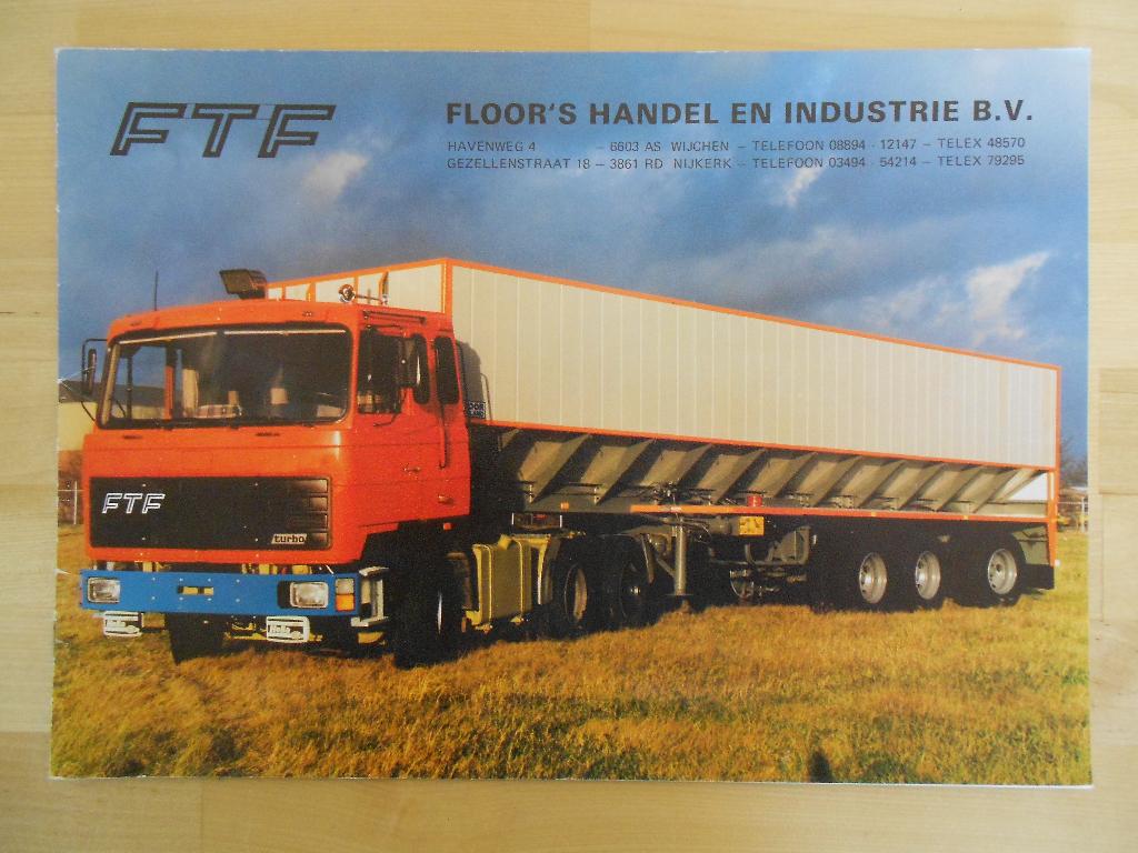 FTF Programma Brochure ca 1985 NL - Floor, FTF, Ophalen of Verzenden, Zo goed als nieuw, Overige merken
