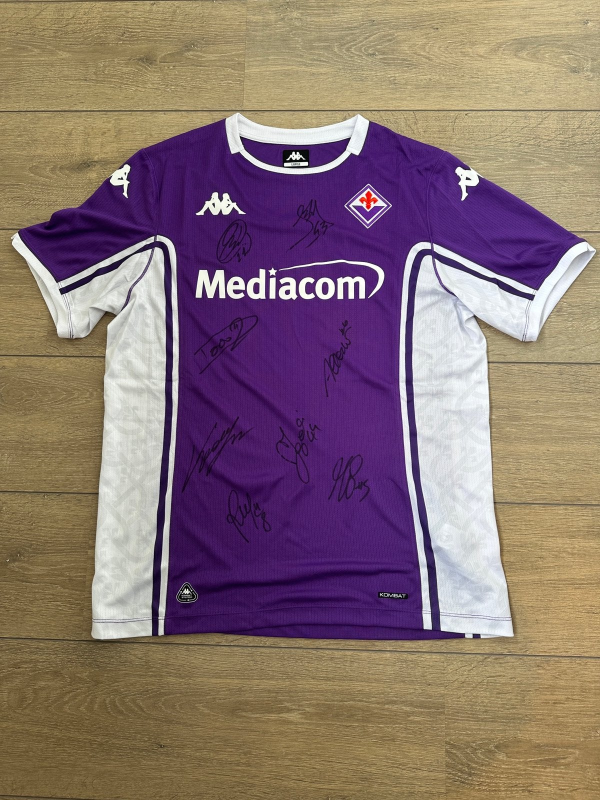 Fiorentina gesigneerd shirt 25/26, Maat L, Ophalen of Verzenden, Nieuw, Shirt