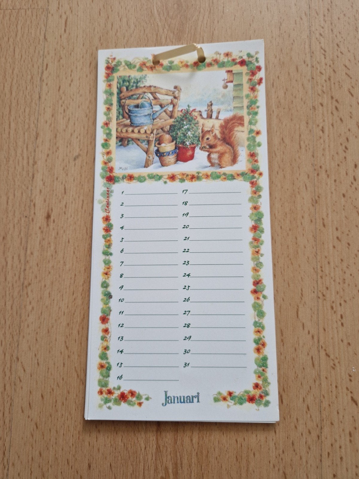 nieuw vintage retro kalender verjaardagskalender verjaardag, Ophalen of Verzenden, Maandkalender, Nieuw