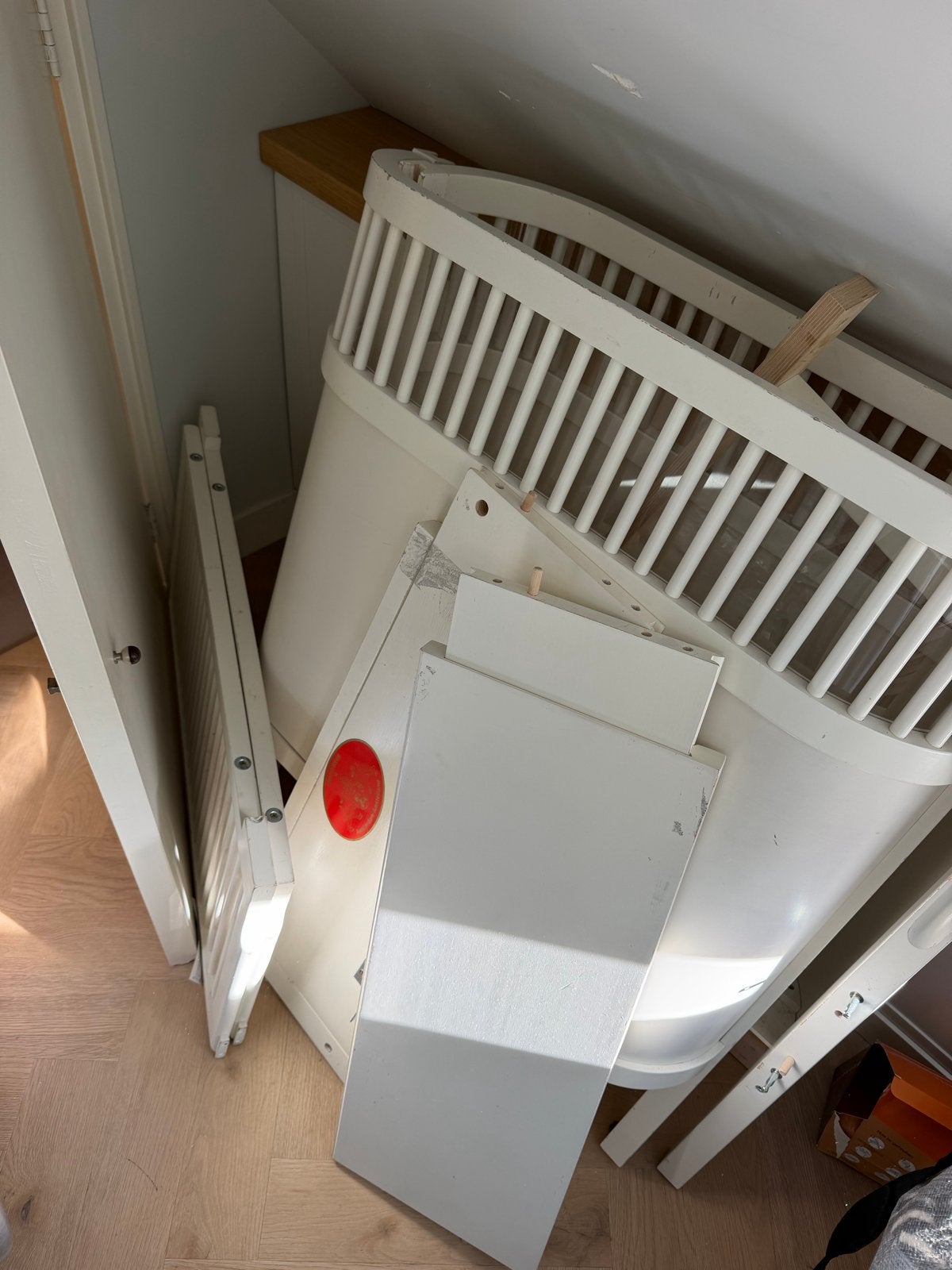 Sebra meegroeibedje incl. matras, Wit, Hout, Verstelbaar, Gebruikt