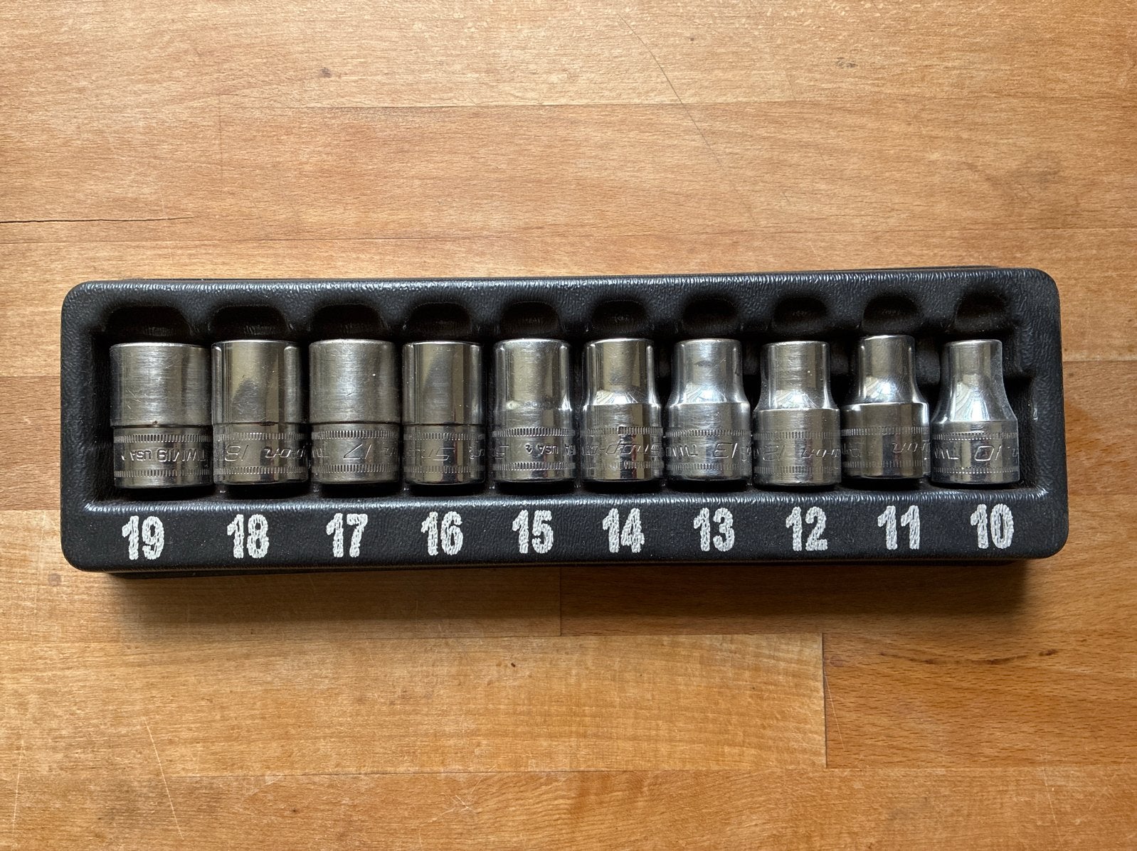 Snap-on 1/2 Doppen set 10 t/m 19mm, Ophalen of Verzenden, Gebruikt
