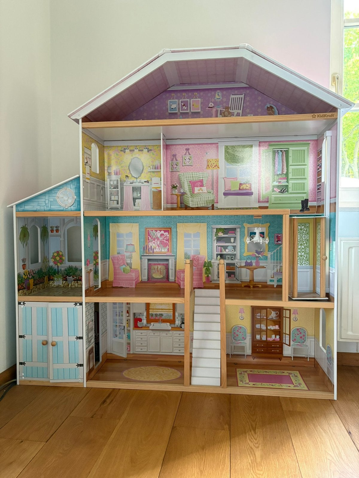 KidKraft Grand View Mansion poppenhuis, Kinderen en Baby's, Speelgoed | Poppenhuizen, Ophalen, Zo goed als nieuw, Poppenhuis