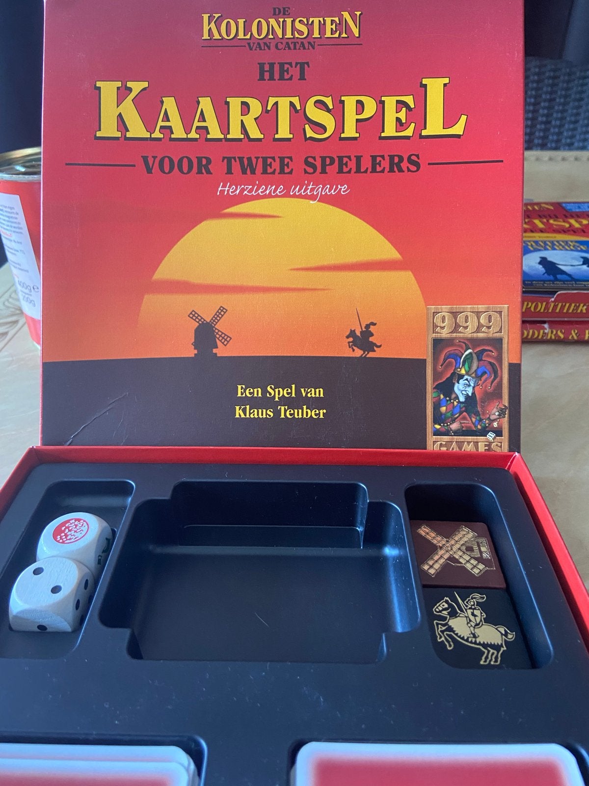 Kolonisten van Catan: Het Kaartspel voor Twee Spelers, Een of twee spelers, Ophalen of Verzenden, Zo goed als nieuw