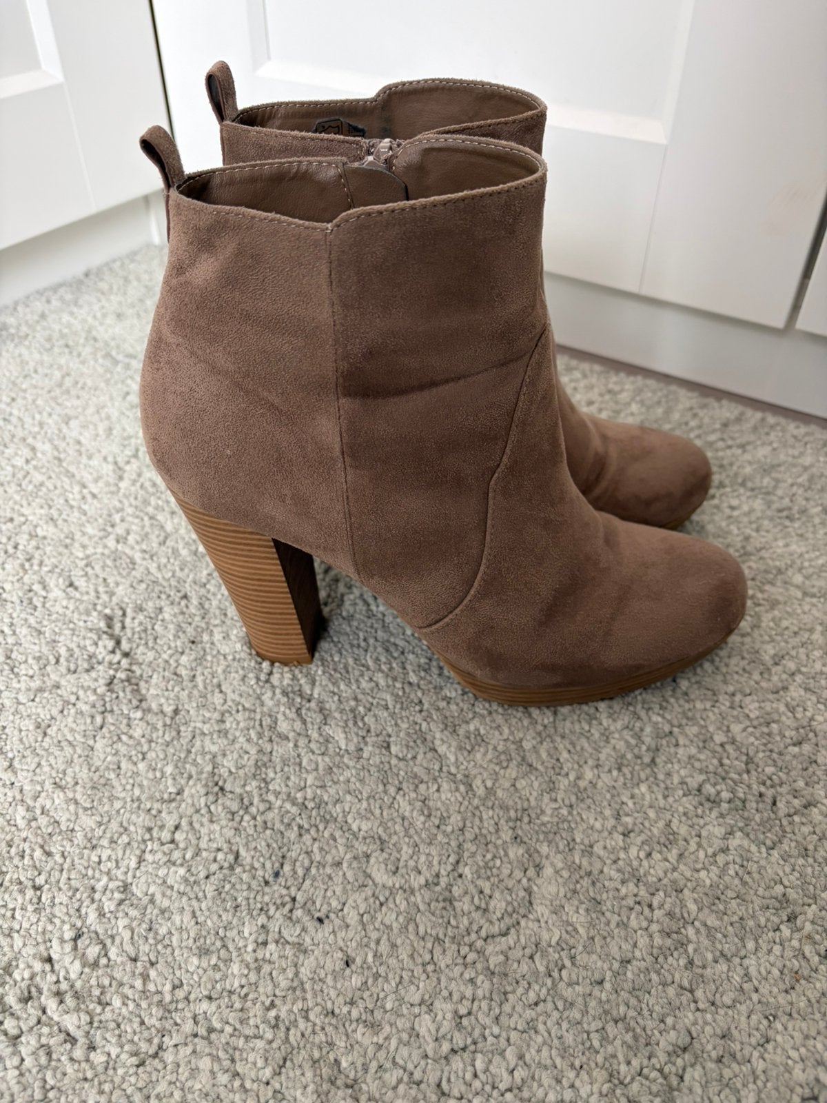 Enkellaarsjes Taupe, Kleding | Dames, Overige kleuren, Lage of Enkellaarzen, Ophalen of Verzenden, Gedragen