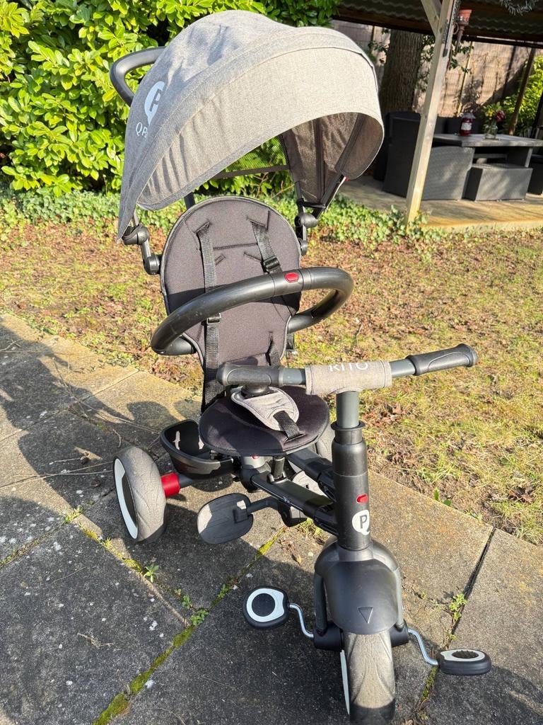 3-in-1 Qplay driewieler met duwstang en zonnekap, Ophalen, Duwstang