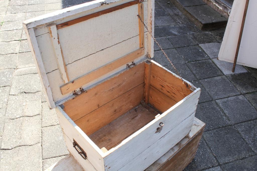 Houten opbergkist, Huis en Inrichting, Woonaccessoires | Kisten, Ophalen, Minder dan 50 cm, Gebruikt, 50 tot 100 cm