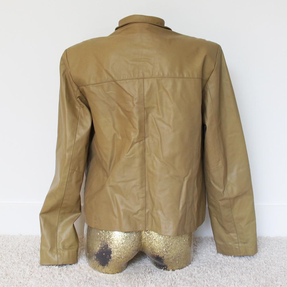 Mooie Zachte Leren Chazz Jas (Maat 44) € 45,-, Maat 42/44 (L), Ophalen of Verzenden, Zo goed als nieuw, Bruin