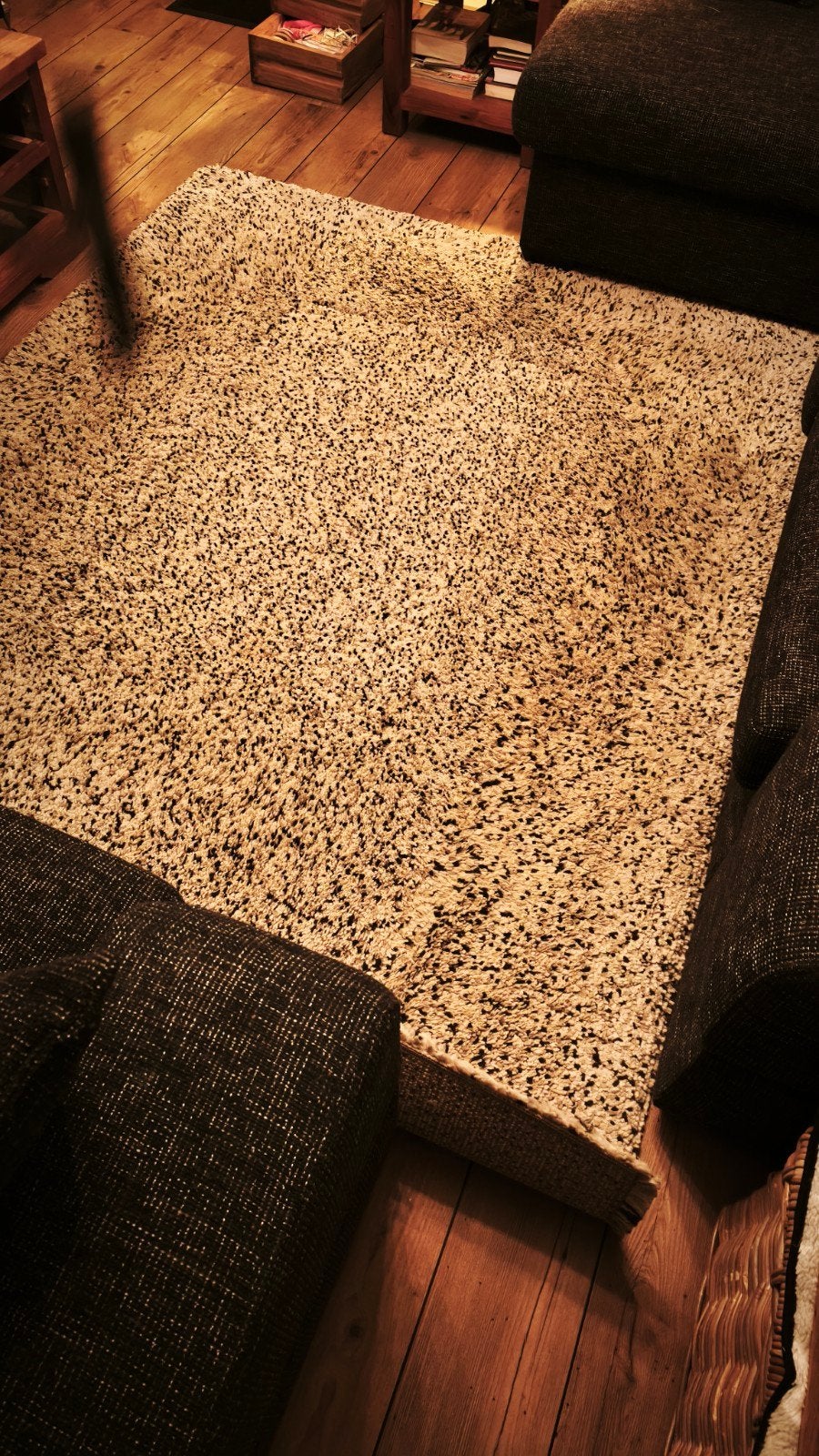 Vloerkleed IKEA VINDUM wit zwart 170 x 230 cm, Ophalen, Gebruikt, 150 tot 200 cm, 200 cm of meer
