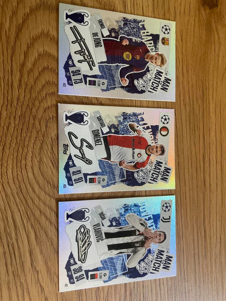 Topps Match Attax Champions League Kaarten - 3 Stuks, Ophalen of Verzenden, Zo goed als nieuw, Buitenlandse clubs, Spelerskaart
