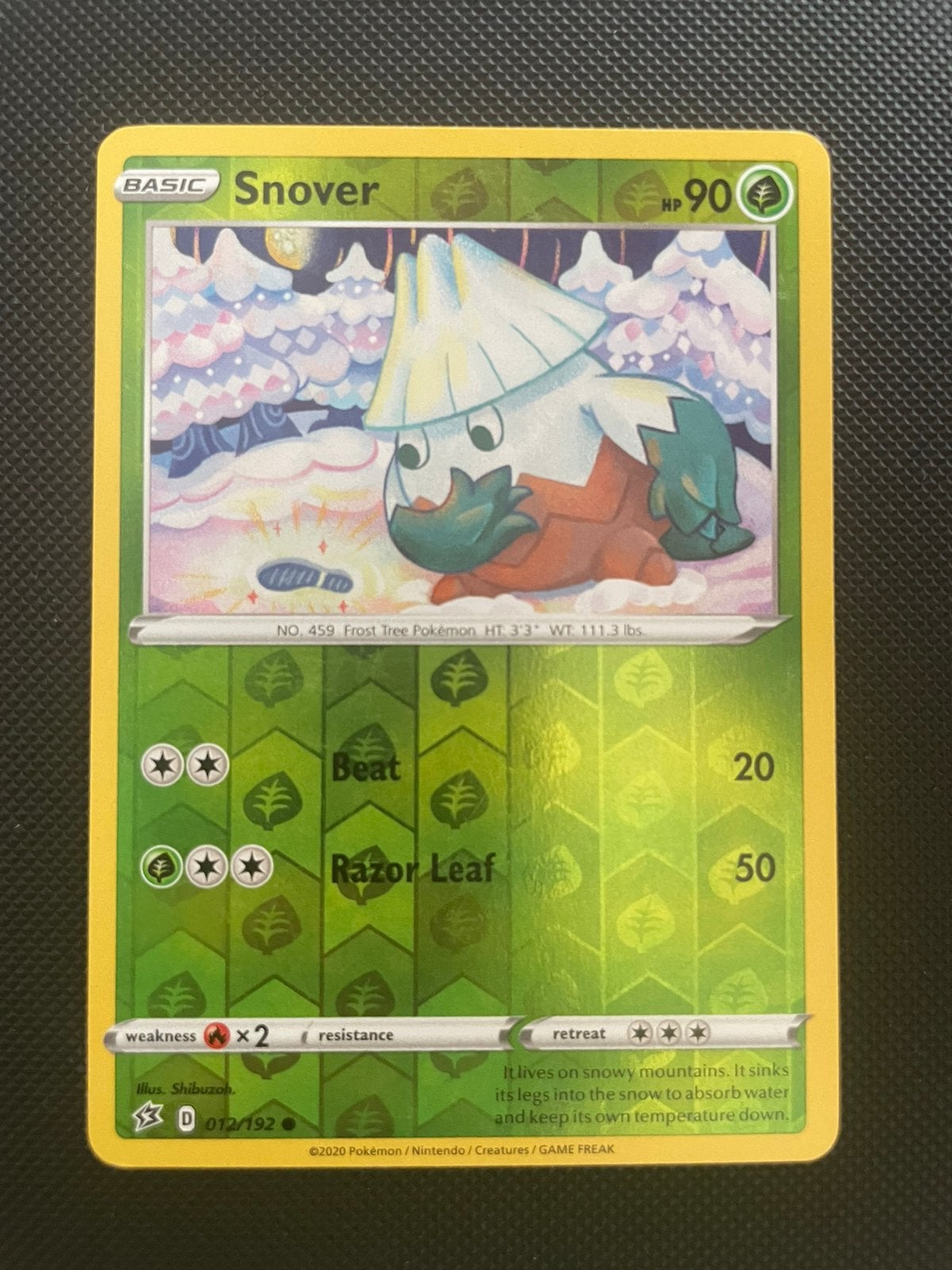 Snover 012/192 Reverse Holo Rebel Clash, Verzenden, Zo goed als nieuw