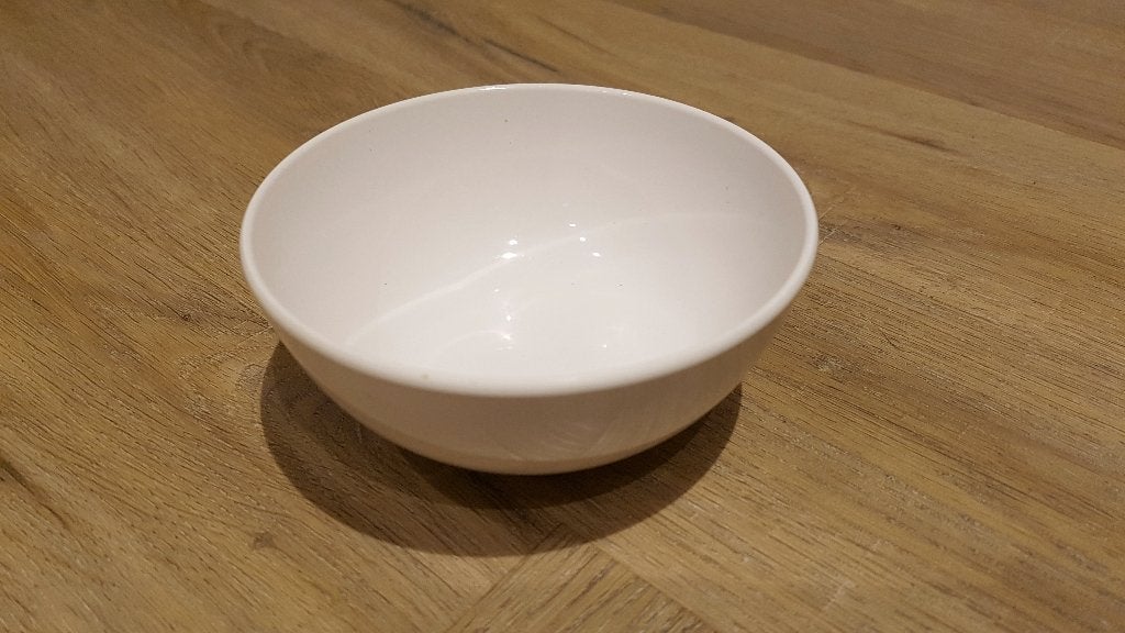 MELAMINE schaaltje wit diameter: 11cm, 5cm hoog, Ophalen of Verzenden, Gebruikt