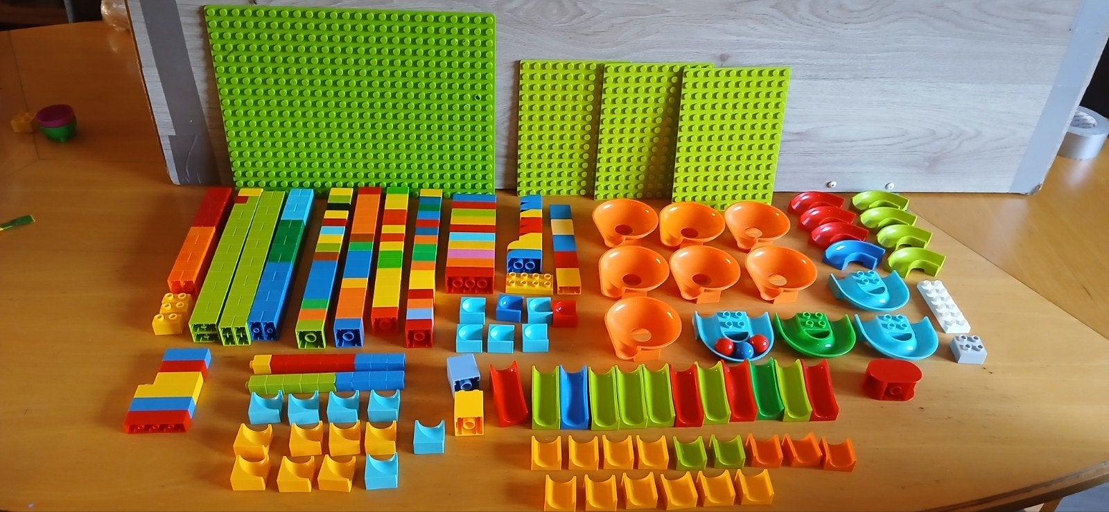 Grote set knikkerbaan (soort Hubelino), Ophalen of Verzenden, Gebruikt, Overige merken