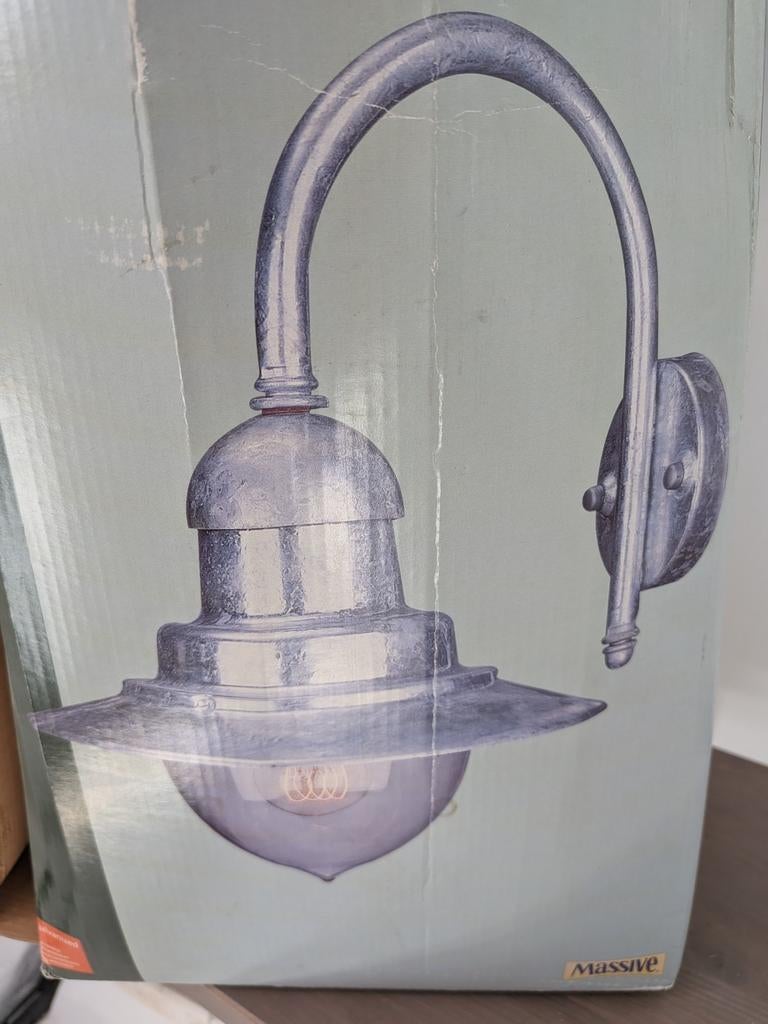 Massive Copenhagen Buitenlamp | Gegalvaniseerd | Nieuw, Minder dan 50 watt, Wandlamp, Onbekend, Ophalen of Verzenden