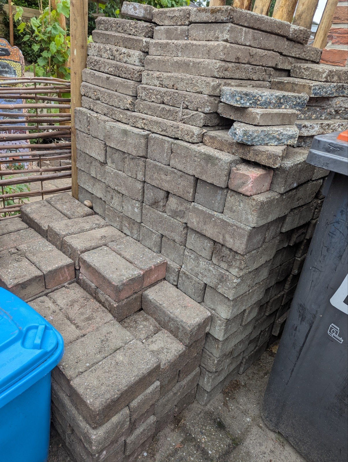 Gebruikte straatklinkers - 6m², Tuin en Terras, Ophalen, Gebruikt, Klinkers, 10 m² of meer