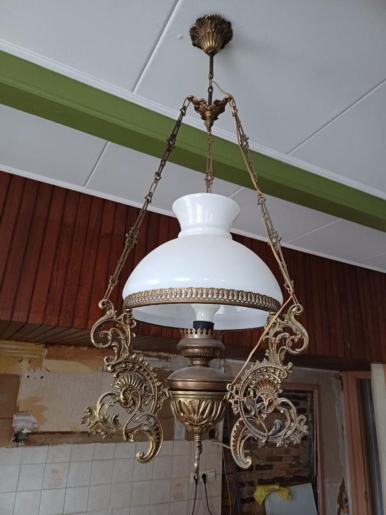 Mooie messing vintage kroonluchter, Ophalen
