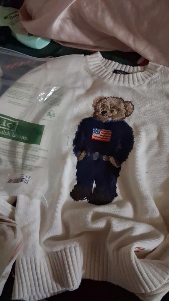 Polo Ralph Lauren Bear Trui - Maat S, Polo Ralph Lauren, Wit, Nieuw, Ophalen of Verzenden