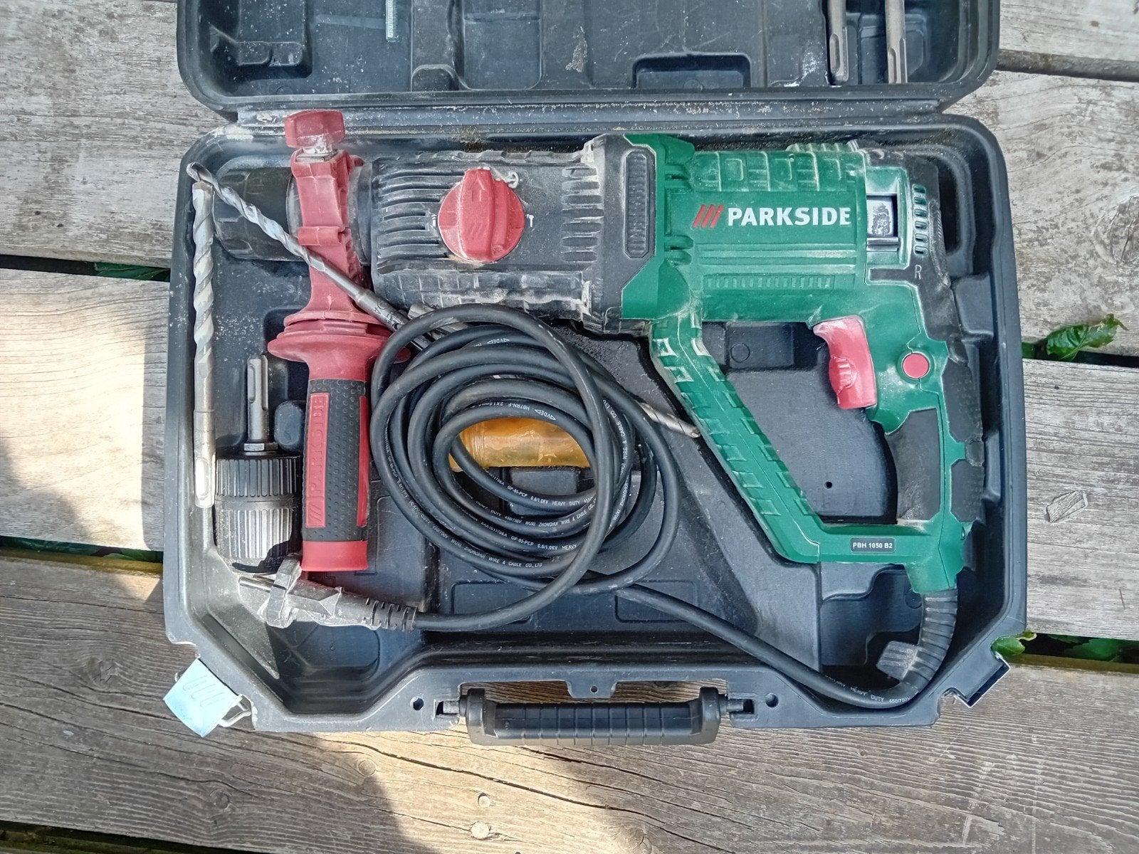 Parkside Boorhamer PBH 1050 B2 met koffer, Boor- en/of Breekhamer, Ophalen of Verzenden, Klopboormechanisme, Gebruikt