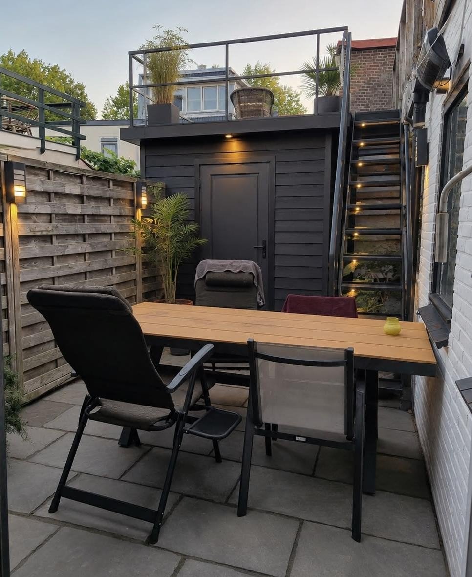 tuinset met 6 stoelen, Ophalen, Gebruikt, 6 zitplaatsen, Aluminium