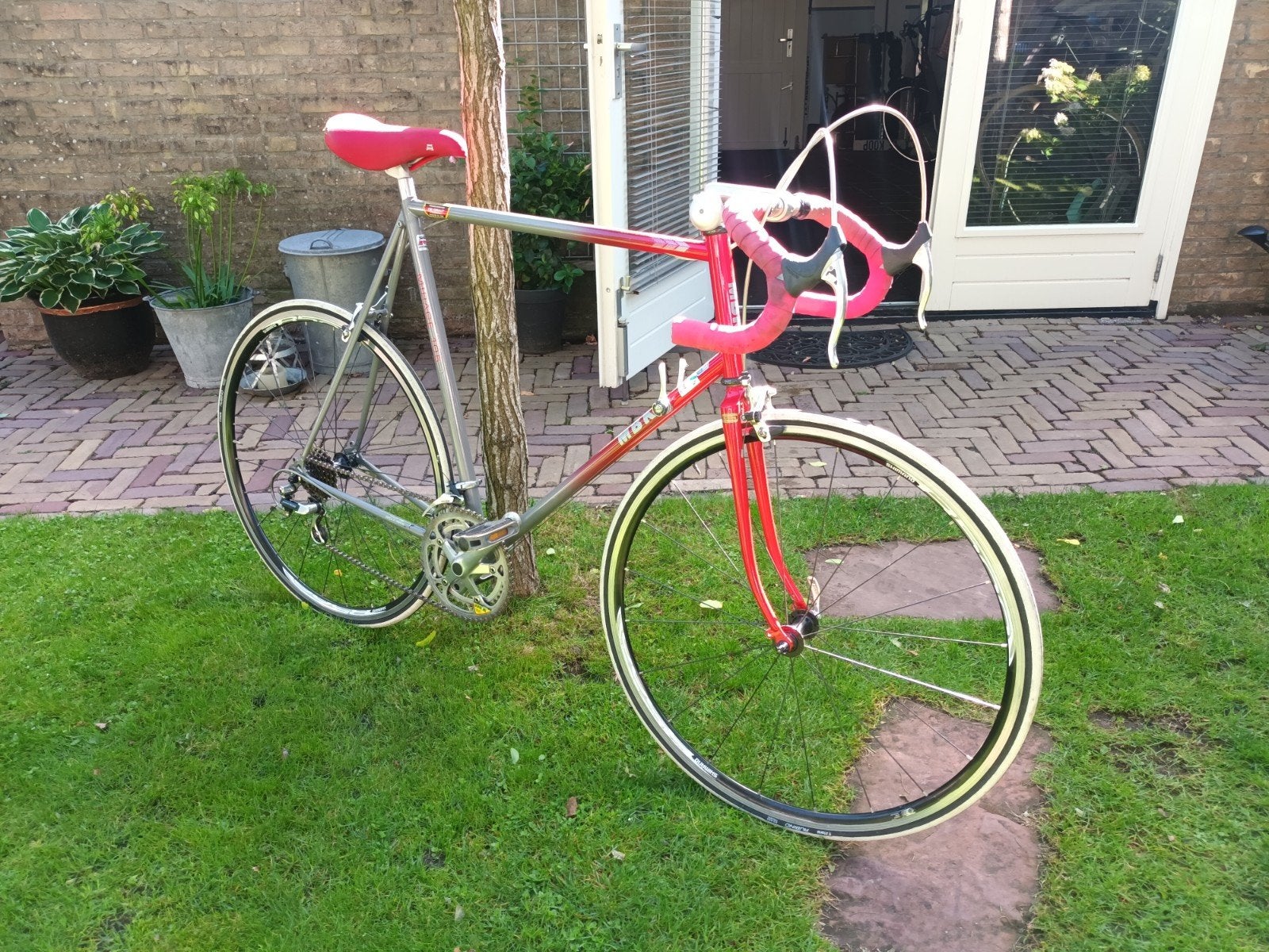 Vintage MBK Racefiets 60cm Shimano 105, Ophalen, 28 inch, Velgrem, Zo goed als nieuw