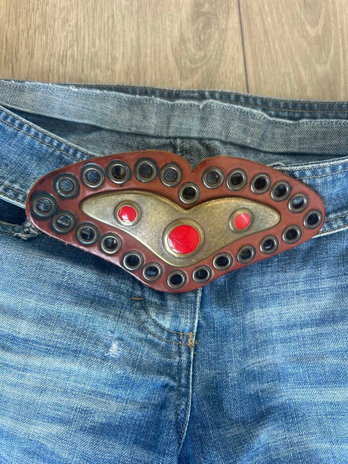 Fornarina flared jeans met riem - W28/W29, Ophalen of Verzenden, Gedragen, Blauw, W28 - W29 (confectie 36)