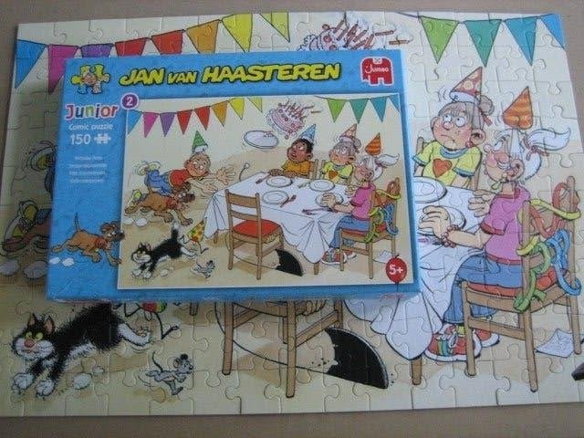 JAN VAN HAASTEREN JR   VERJAARDAGSPARTIJTJE   150 stukjes, Ophalen of Verzenden, Minder dan 500 stukjes, Zo goed als nieuw, Legpuzzel