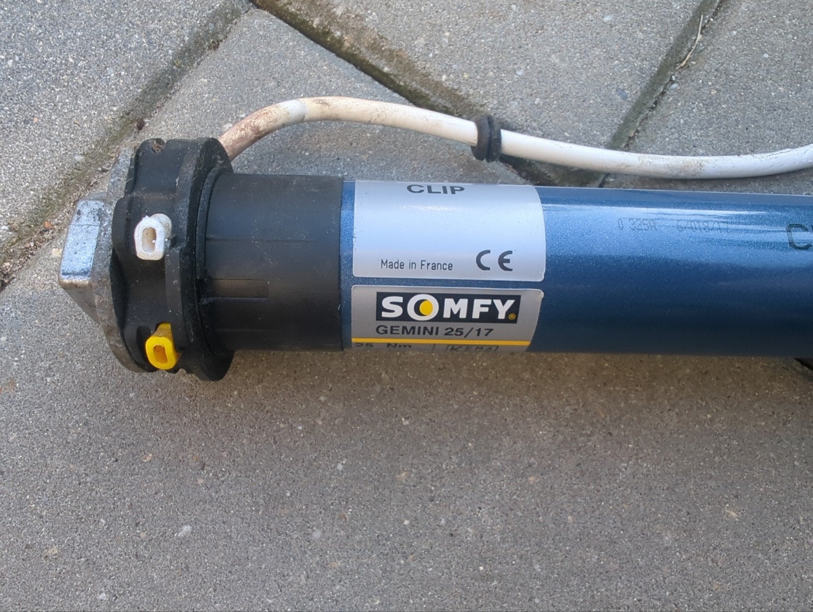 Somfy Gemini 25/17 Rolluikmotor - Gebruikt, Doe-het-zelf en Verbouw, Rolluiken, Gebruikt, Overige kleuren, Minder dan 100 cm, Ophalen of Verzenden