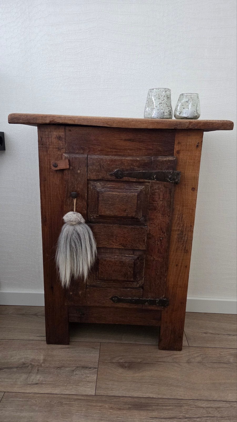 Handgemaakt eikenhouten kastje, Antiek en Kunst, Ophalen