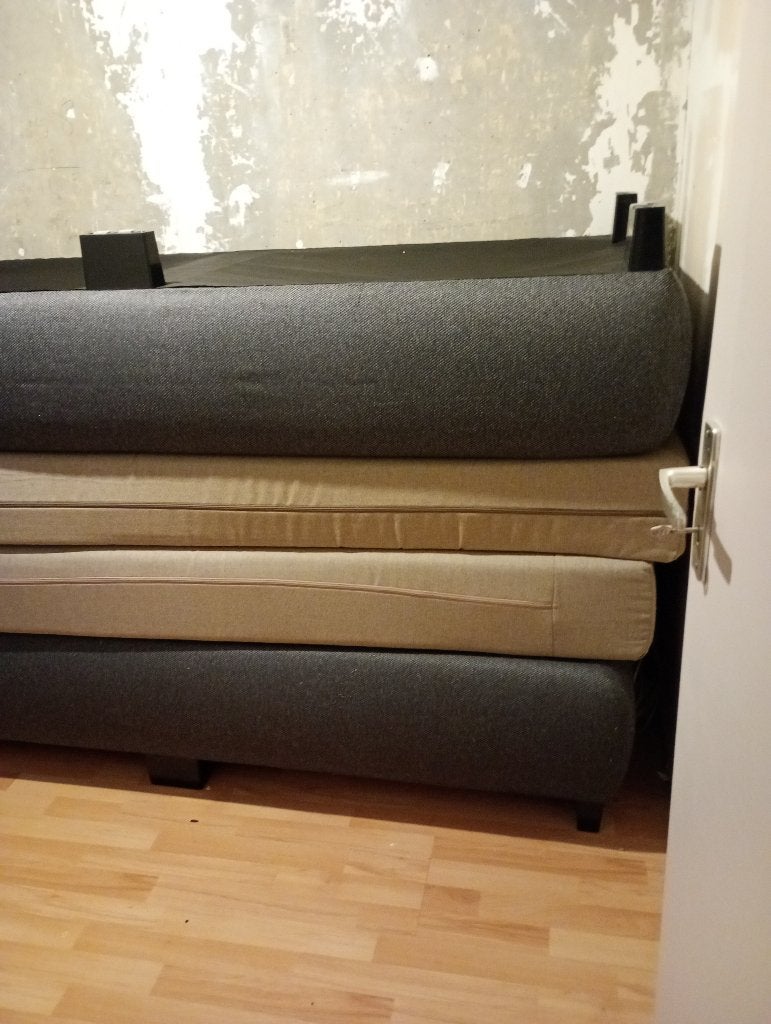 Gratis Boxspring 2 x 80 /200 zonder matrassen, Ophalen, Tweepersoons, Zo goed als nieuw, 200 cm