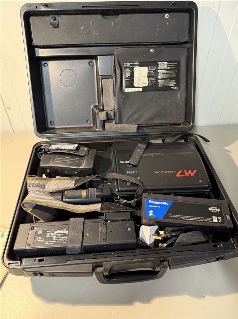 Panasonic NV-M7 VW-SHM7 Videocamera met Koffer - VHS Movie R, Ophalen of Verzenden, Hi 8