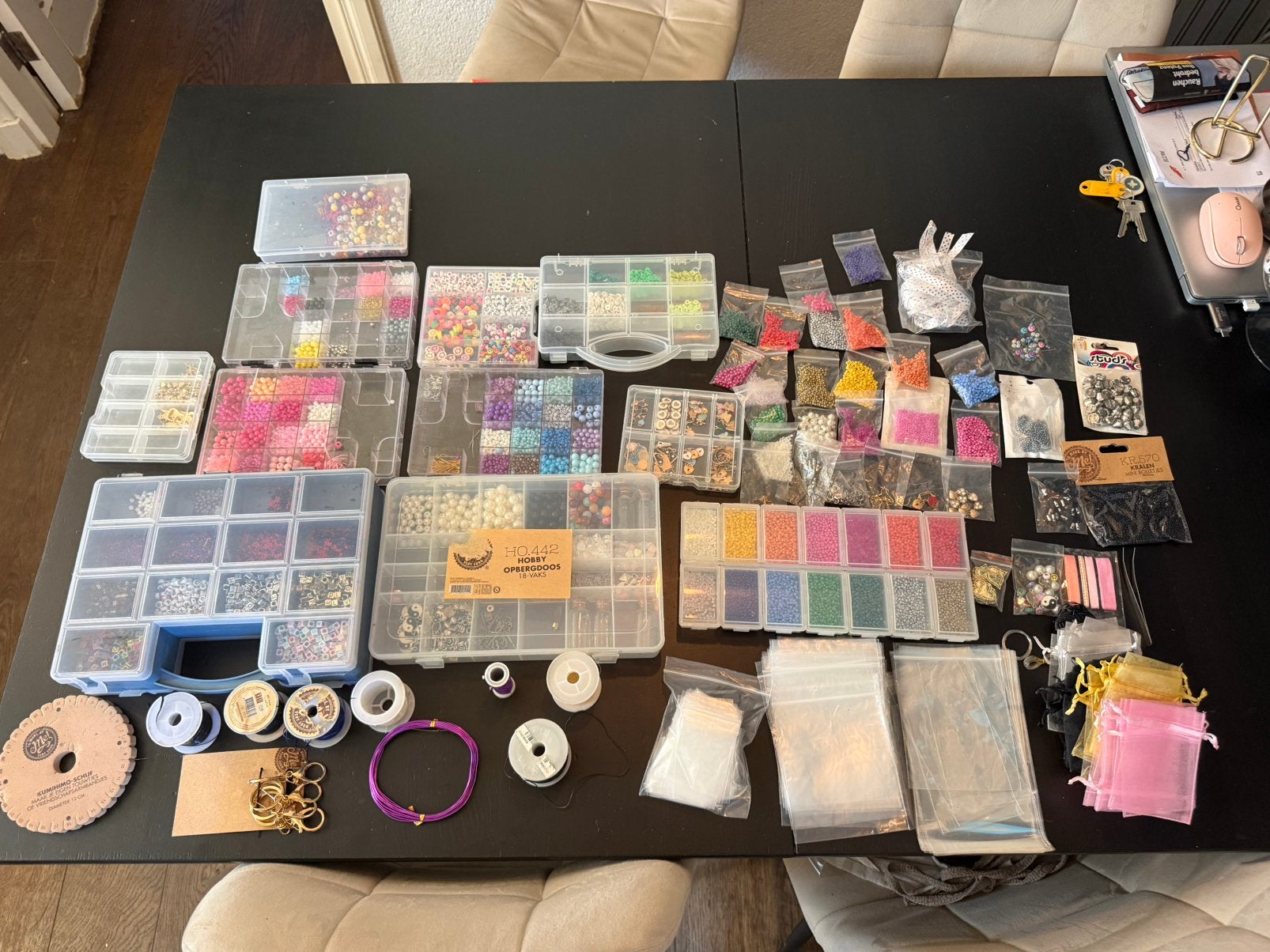Groot compleet pakket kralen & sieraden maken + opbergdozen, Ophalen of Verzenden, Nieuw