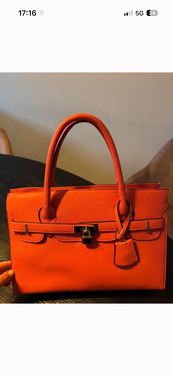 Flora&Co handtas, Ophalen of Verzenden, Gebruikt, Oranje, Handtas