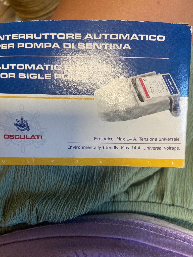 Osculati Automatische Schakelaar voor Bilgepomp, Ophalen, Nieuw, Motor en Techniek
