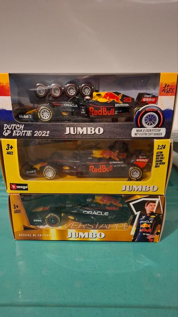 3x F1 Auto's - Red Bull Racing Max Verstappen, Kinderen en Baby's, Speelgoed | Speelgoedvoertuigen, Ophalen of Verzenden, Zo goed als nieuw