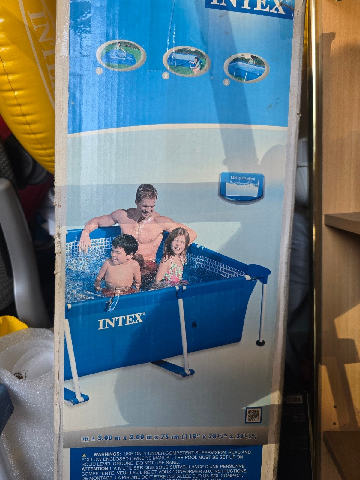 intex 200*300*75, Ophalen, Minder dan 80 cm, 300 cm of meer, Opzetzwembad