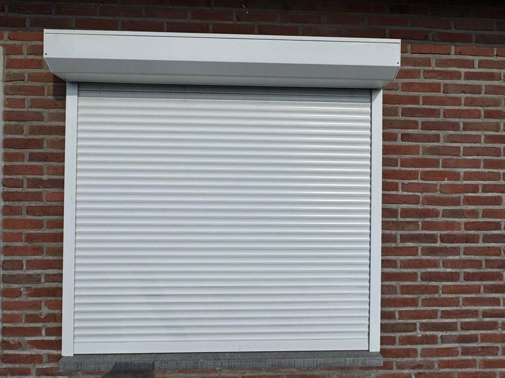 Handbediend rolluik - B155xH148,5cm - Goede staat, Doe-het-zelf en Verbouw, Rolluiken, Ophalen, Gebruikt, 150 tot 200 cm, Wit