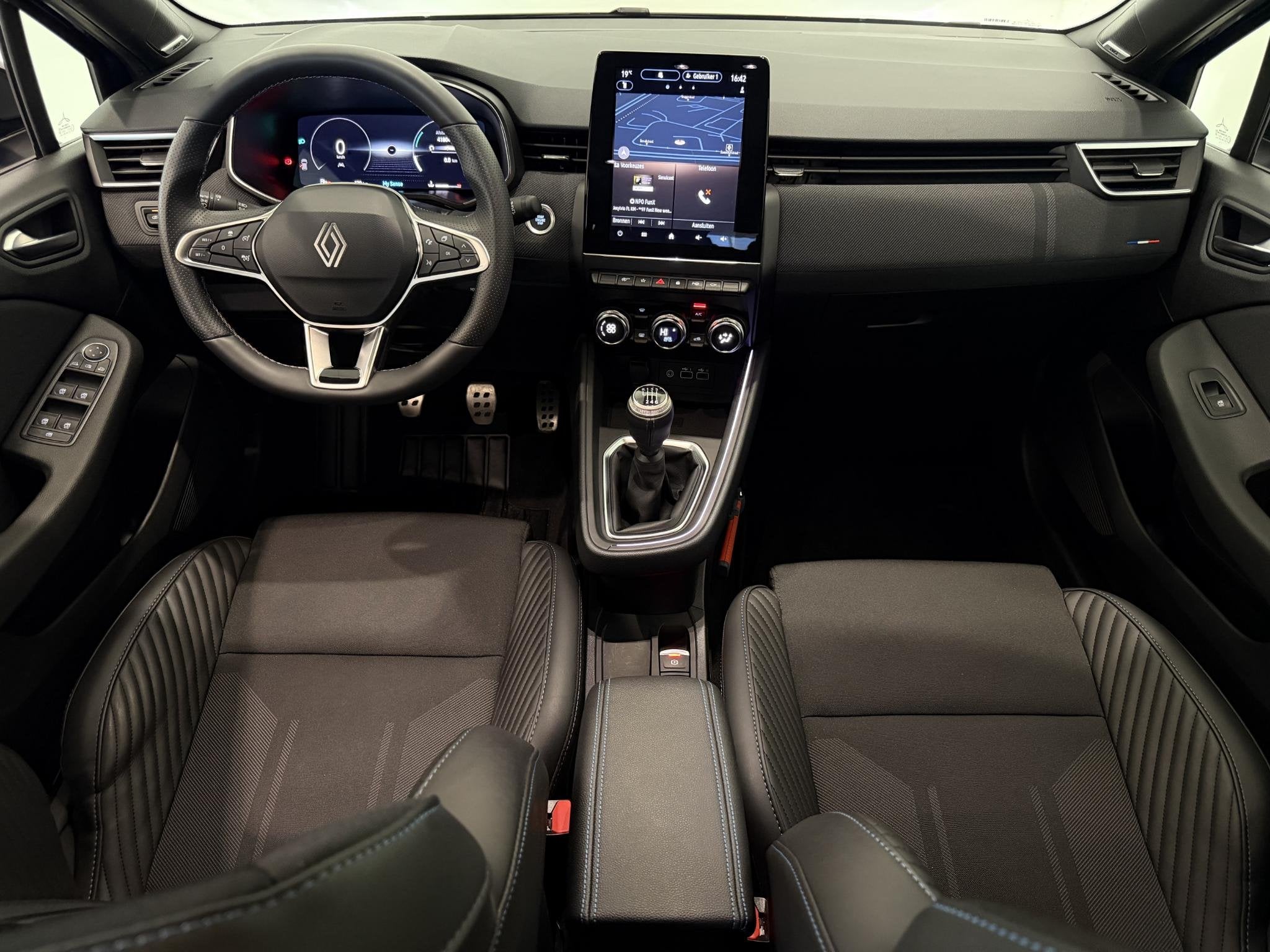 Renault Clio 1.0 TCe 90 Esprit Alpine | BOSE | 360° camera, Auto's, Renault, Gebruikt, Met garantie (alle), Blauw, Leder en Stof